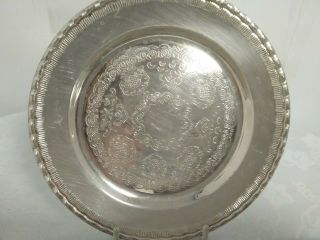 5 Vintage Silver Plated Serving Trays from Sweden with very elegant patterns. 3