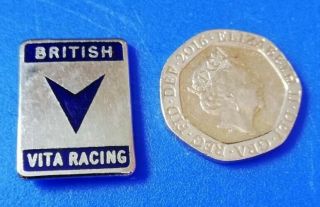 Rare British Vita Racing Enamel Badge / Lapel Badge Bmc Mini Cooper S