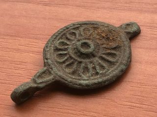 Ancient Roman Bronze Artifact Pendant Circa 300 - 500 AD Very Rare 2