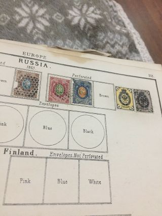 Rare Victorian Antique Russia Russian Stamps 1863