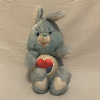 Vintage 1984 Care Bear Cousin Swift Heart Rabbit Plush Stuffed Animal Kenner 13 "