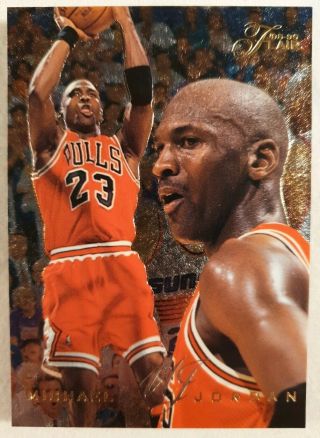 1995 - 96 Fleer Flair Michael Jordan Rare Premium Foil Card 15