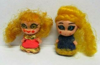 2 Vintage 1967 Mattel Liddle Kiddles Jewelry Heart Bracelet & Ring Dolls Only