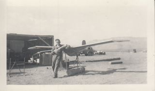 Wwii Snapshot Photo Aaf B - 29 Bomber Rare O - Q - 3 Target Drone Glider 71