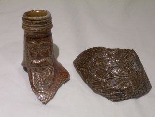 Bellarmine Face Mask 17th Century A.  D.  Bartmann Stoneware Salt Glazed (14)