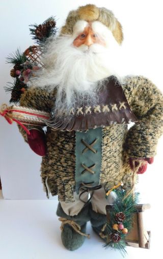 Vintage Mark Roberts Woodland Santa Claus Figurine 18 " Limited Ed Rare