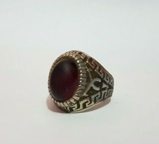 Rare Ancient Roman Ring Metal Color Silver Artifact Old Vintage Museum Quality