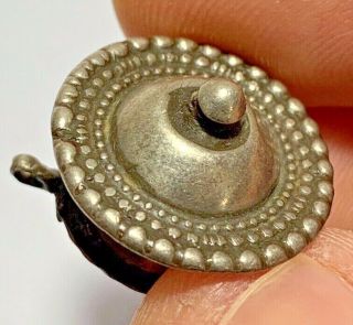 Very Rare Roman Military Silver Shield Pendant Ca 200 - 300 Ad 4.  1gr 20mm
