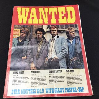 Very Rare Vintage 1977 Sex Pistols Poster Star Monthly No.  9