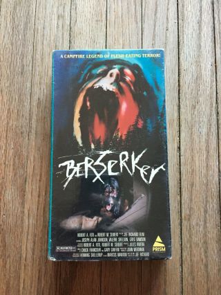 Berserker (1987) Prism Home Video Vhs Cult Horror Slasher Rare