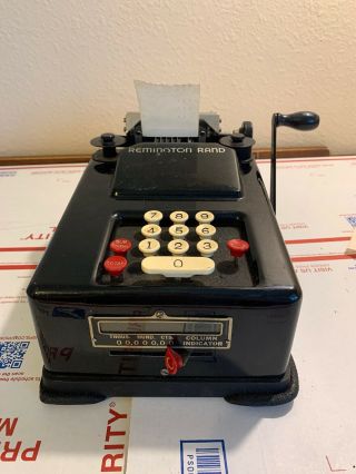 Vintage Remington Rand Bookkeeping Adding Machine Calculator
