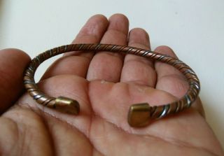 Rare Ancient Viking Bracelet Bronze Twisted Artifact Quality Very Stunning 3