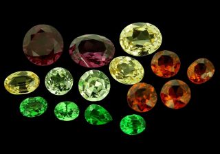 Rare Garnets Tsavorite,  Meralani,  Malaya 9.  55ct Natural Loose Gemstones