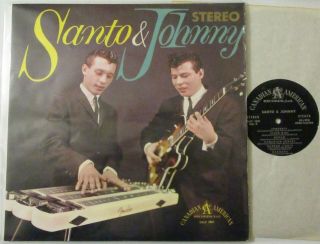 Santo And Johnny Canadian American Lp 1959 Stereo - Rare Embossed Cover