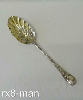 1714 Rare George I Solid Silver Rat Tail Table Spoon Converted To A Berry Spoon