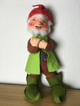 Annalee 18 " Gnome Vintage " Joyful " Elf Elve Made In Usa