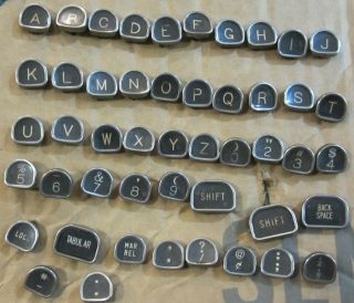 Gumdrop Shaped Antique Royal Typewriter Keys Jewelry Craft