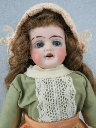 12 - 1/2 " Antique German Bisque Shoulder Head & Cloth Body Doll