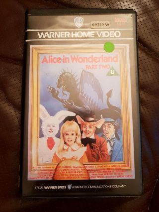Very Rare Alice In Wonderland Part 2 1986 Warner Bros Big Box Vhs Video