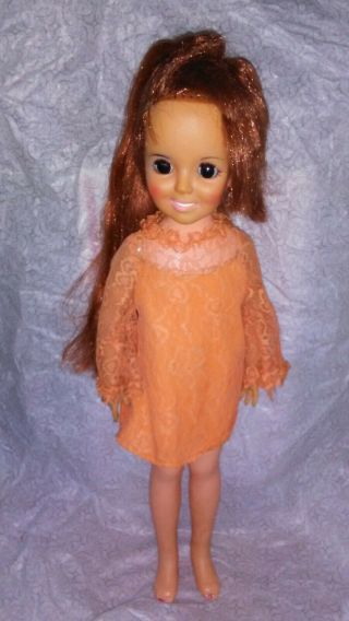 Vintage 1969 Ideal Corp 18 " Crissy Doll,  Dress & Panty,  Red Hair,  Sleep Eyes