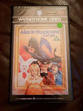 Very Rare Alice In Wonderland Part 1 1986 Warner Bros Big Box Vhs Video