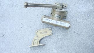 Antique Norton Industrial Commercial Door Closer Brass Plated - Very Cool