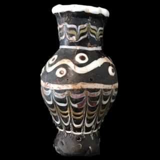 Very Rare Phoenician Mosaic Decorative Glass Bottle 300 Bc