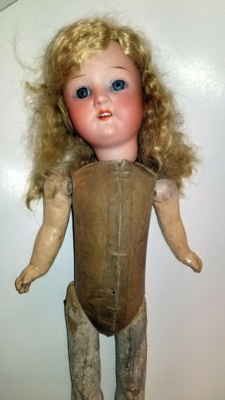 14 " Antique German Bisque Head Heubach Koppelsdorf Doll Marked 250 - 7/0 K