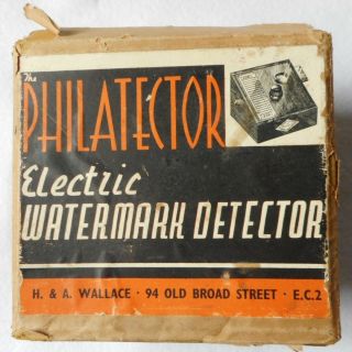 Antique Very Rare Philatector Electric Watermark Detector (h&a Wallace 1915 - 25)