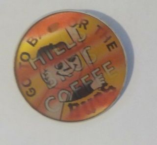 Vintage Mlb Pittsburgh Pirates Hills Brothers Coffee 3d Pin/button Rare Bucs