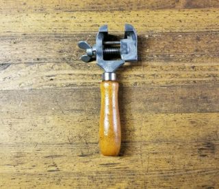 Antique Hand Held Vise • Vintage Clamping Jewelers Gunsmith Clamp Vise Tools Usa