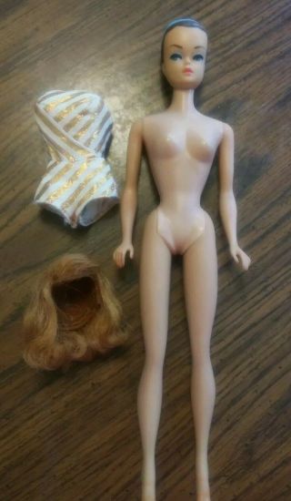 Vintage1962 Barbie Fashion Queen Doll With Wig,  SS And Stand. 3