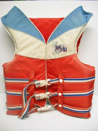 Vintage Rare Kawasaki Jet Ski Life Jacket Preserver Adult Size Small 32 - 36 " Vest