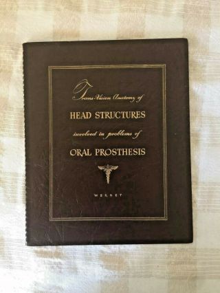 Antique Wernet Dental Book Medical Anatomy Color Plates Illustrations Columbia U