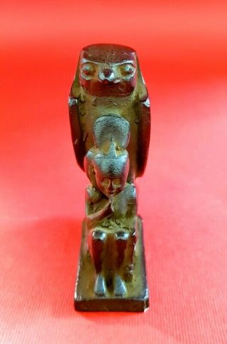 Rare Ancient Egyptian Horus Falcon King Ramses Young Antique Pharaonic Statue
