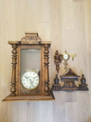 Antique Viennese Regulator Clock Late 19th Century