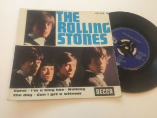 Rare The Rolling Stones 1964 7 " Ep French France Mick Jagger Decca