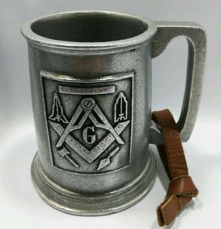Vintage Freemason Beer Stein Mug Cup Rare Mason Masonic