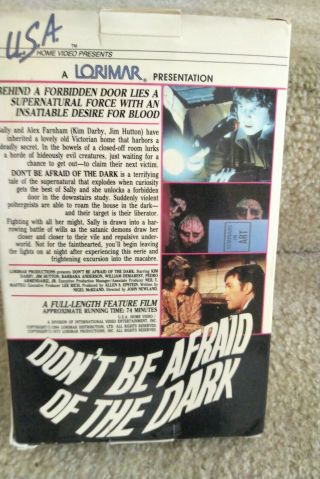 Dont be afraid of the dark VHS rare horror 2