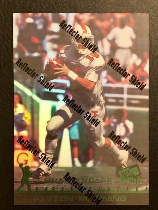 Peyton Manning 1998 Very Rare Press Pass Reflector Shield Rookie Card