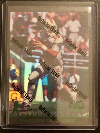 Peyton Manning 1998 VERY RARE Press Pass Reflector Shield Rookie Card 3