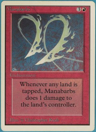Manabarbs Unlimited Pld - Sp Red Rare Magic Gathering Card (id 53902) Abugames