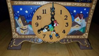 RARE Enesco Disney Pinocchio Illuminated Musical Clock Figurine 3