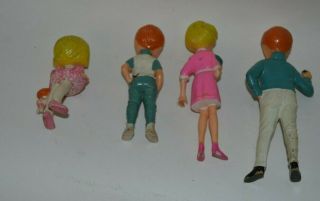 Vintage 70s Dollhouse Doll Family of four Hard Plastic MARX - Hard to Find 2