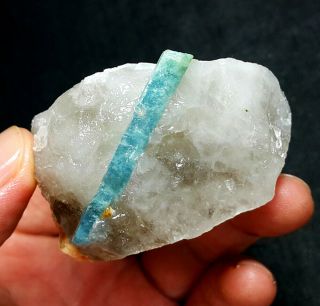 Rare 101.  2 G Natural Aquamarine Crystals Rough Stone Specimen A150