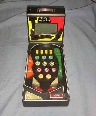 The Who Collectible Calculator Tommy Pinball Machine: Rare Solar Powered Variant