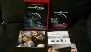 The Terminator Blu - Ray,  Digital Hd Oop Rare Red Case Schwarzenegger