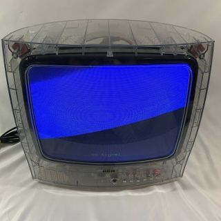 Rare Rca 13” Tv Clear See Through Television Prison Inmate Tv - Sdtv 2007