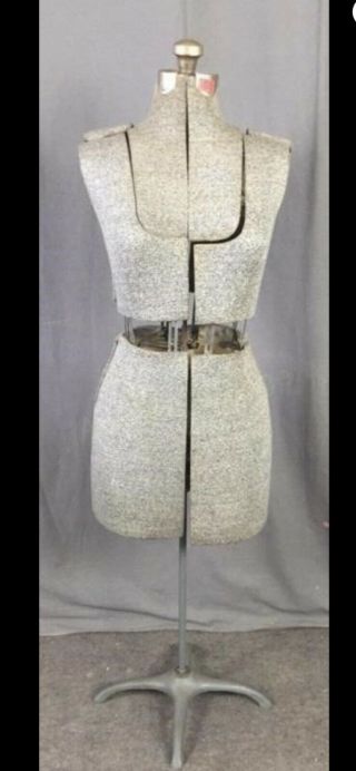 Vintage Acme Adjustable Dress Form,  Rare Durable Construction.