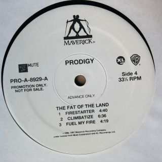 Prodigy ‎– The Fat Of The Land,  1997 Usa Promo Double Vinyl Lp Rare Advance